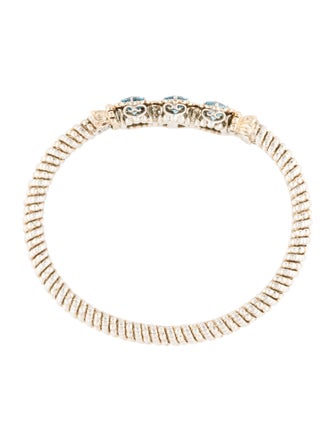 Vahan Topaz & Diamond Bangle Bracelet