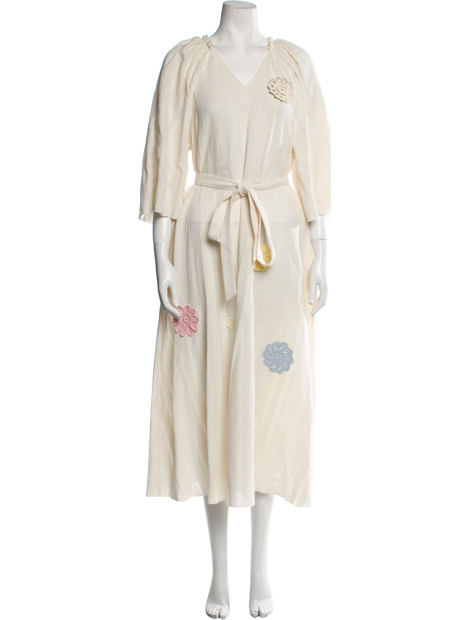 Vika 2.0 V-Neck Long Dress - Neutrals Dresses, Clothing 