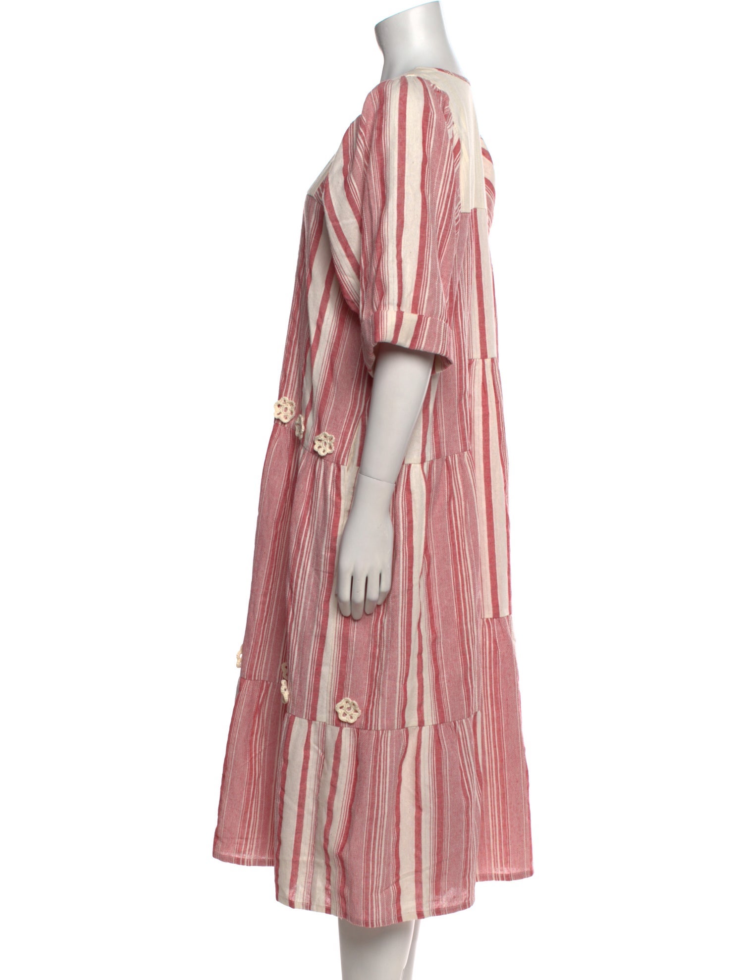 Vika 2.0 Striped Midi Length Dress