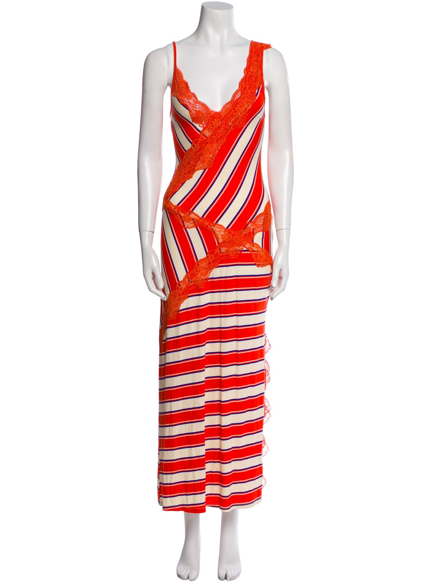 VAILLANT Striped Long Dress