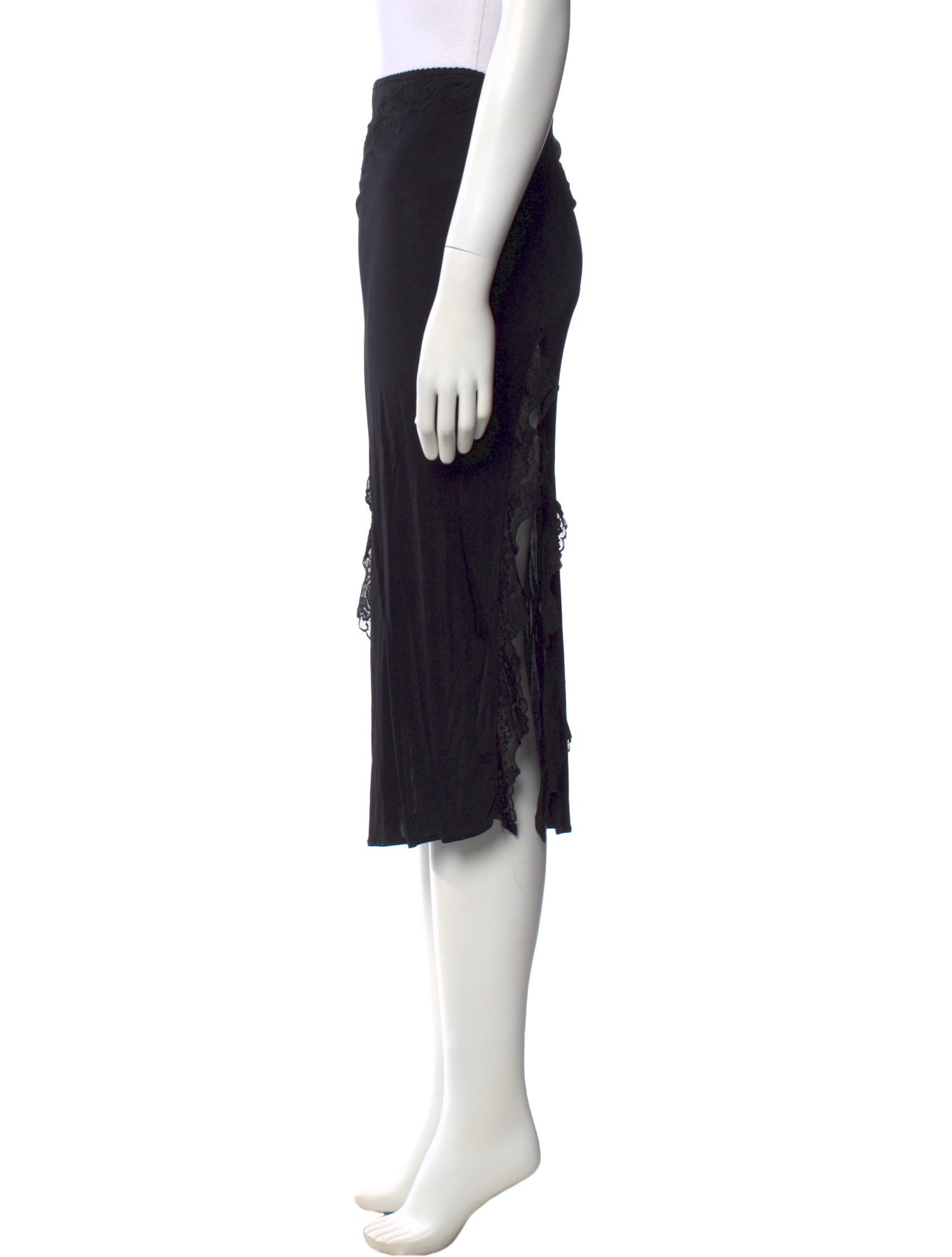 VAILLANT Eyelet Trim Knee-Length Skirt