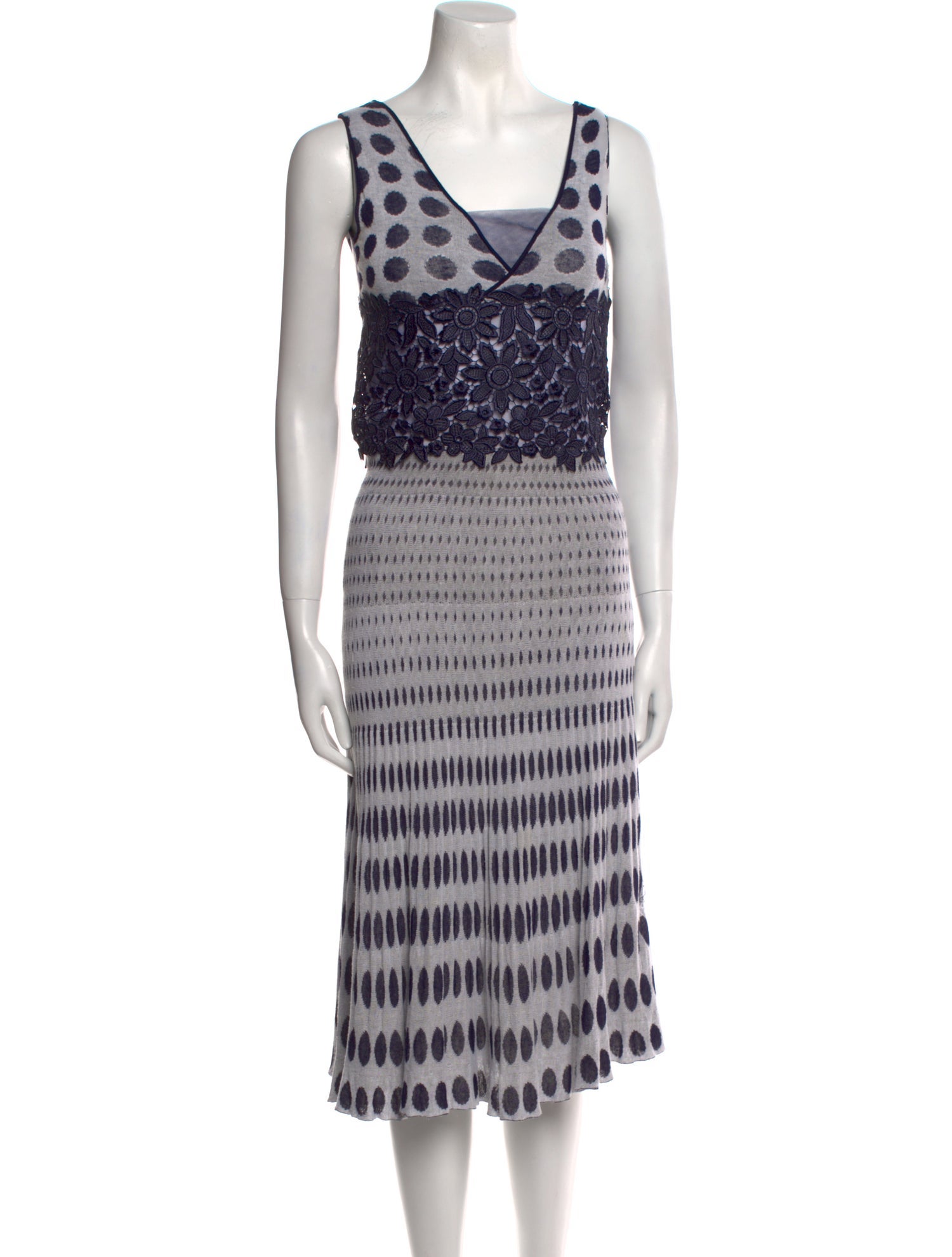 Vakko Bamboo Knee-Length Dress