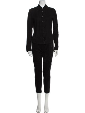 Vakko Suede Pant Set