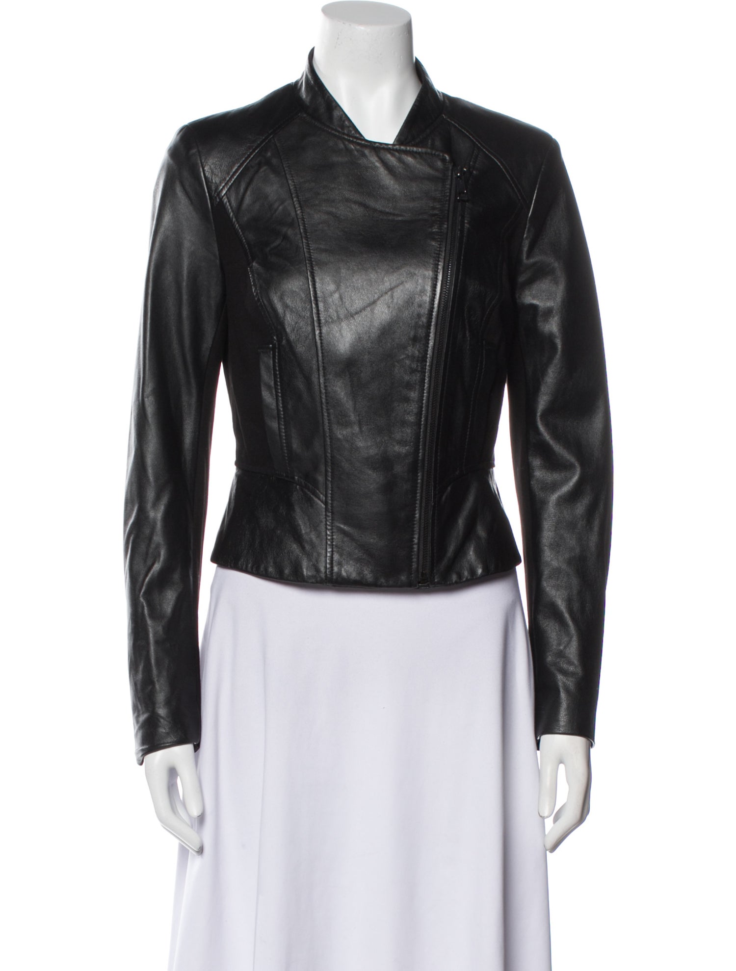Vakko Leather Biker Jacket