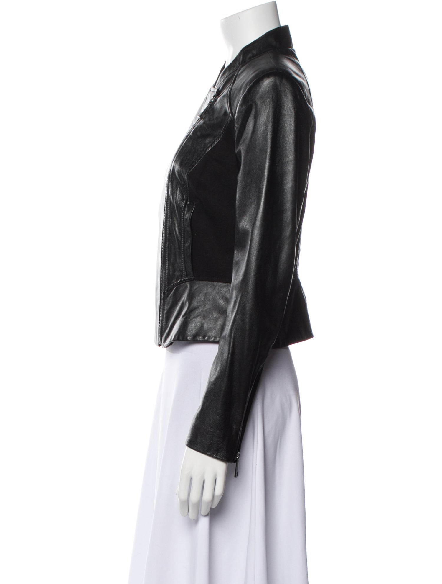 Vakko Leather Biker Jacket