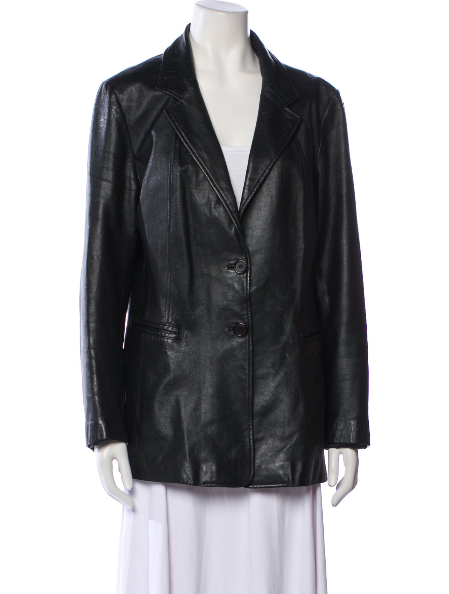 Vakko Leather Blazer