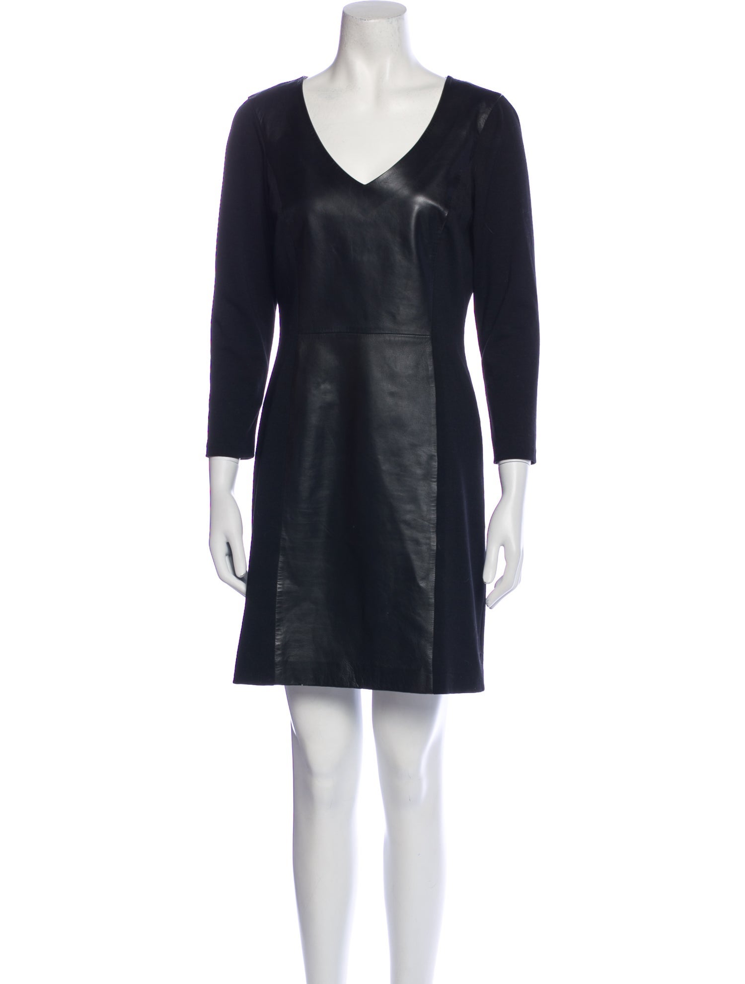 Vakko V-Neck Mini Dress