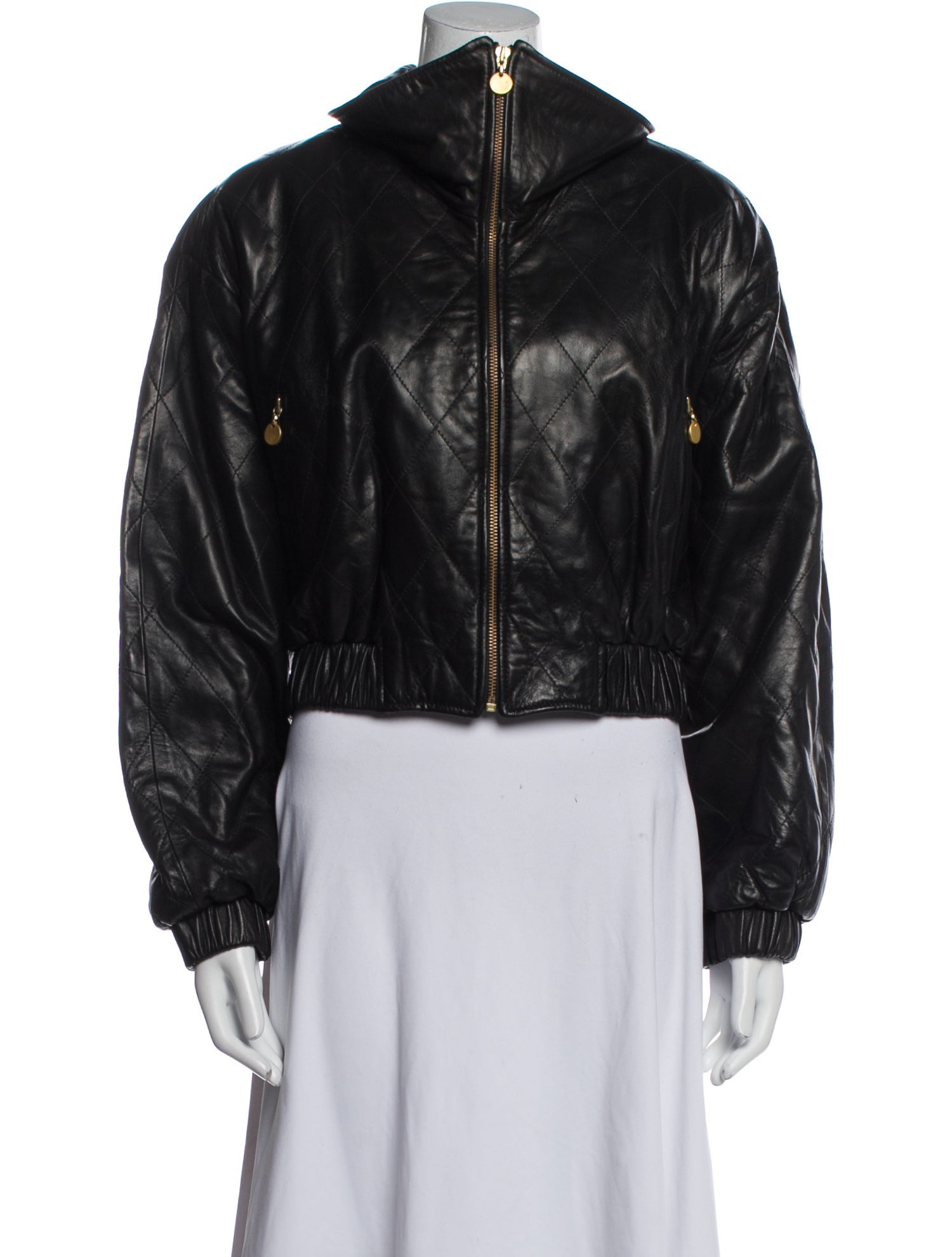 Vakko Leather Bomber Jacket