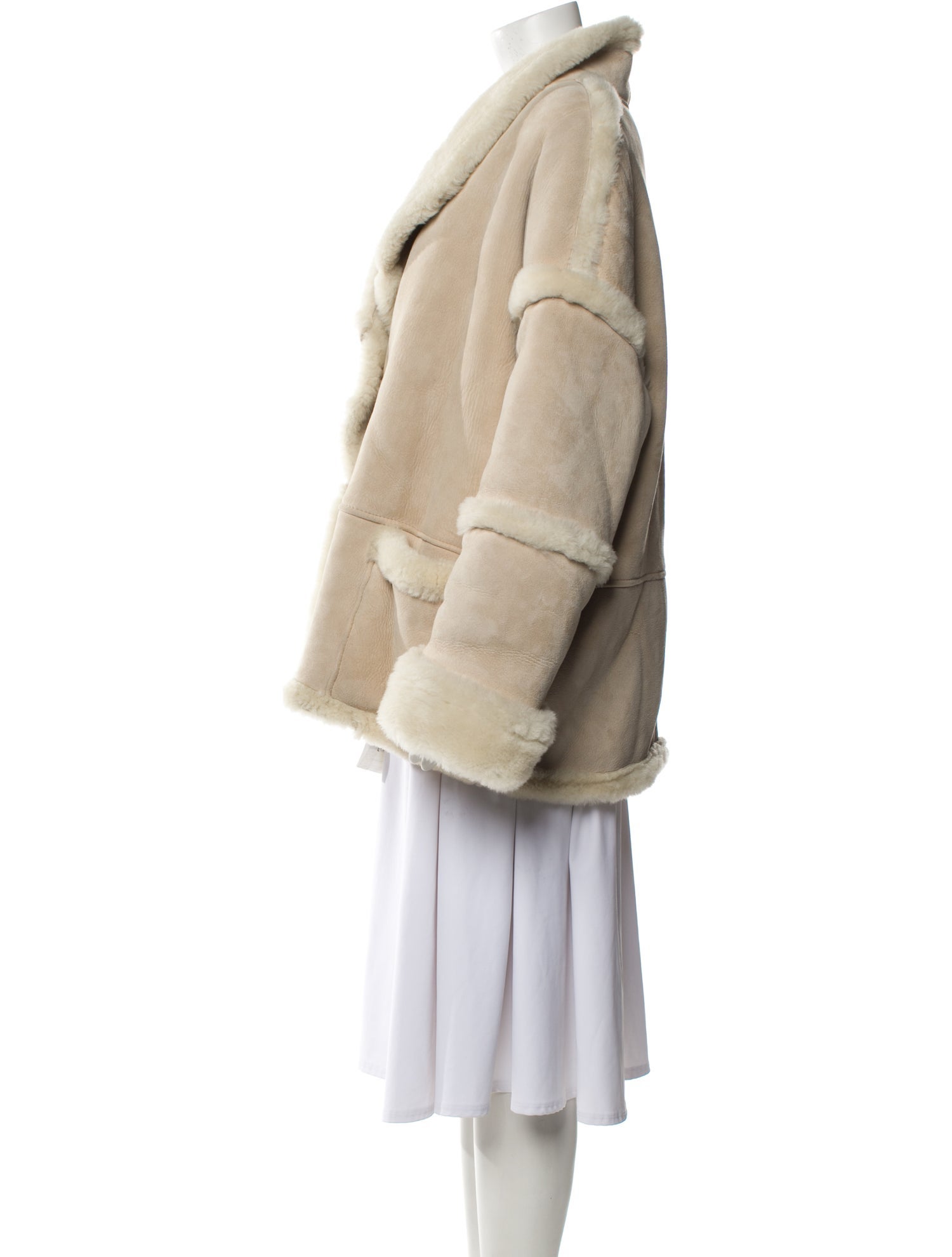 Vakko Shearling Faux Fur Coat w/ Tags