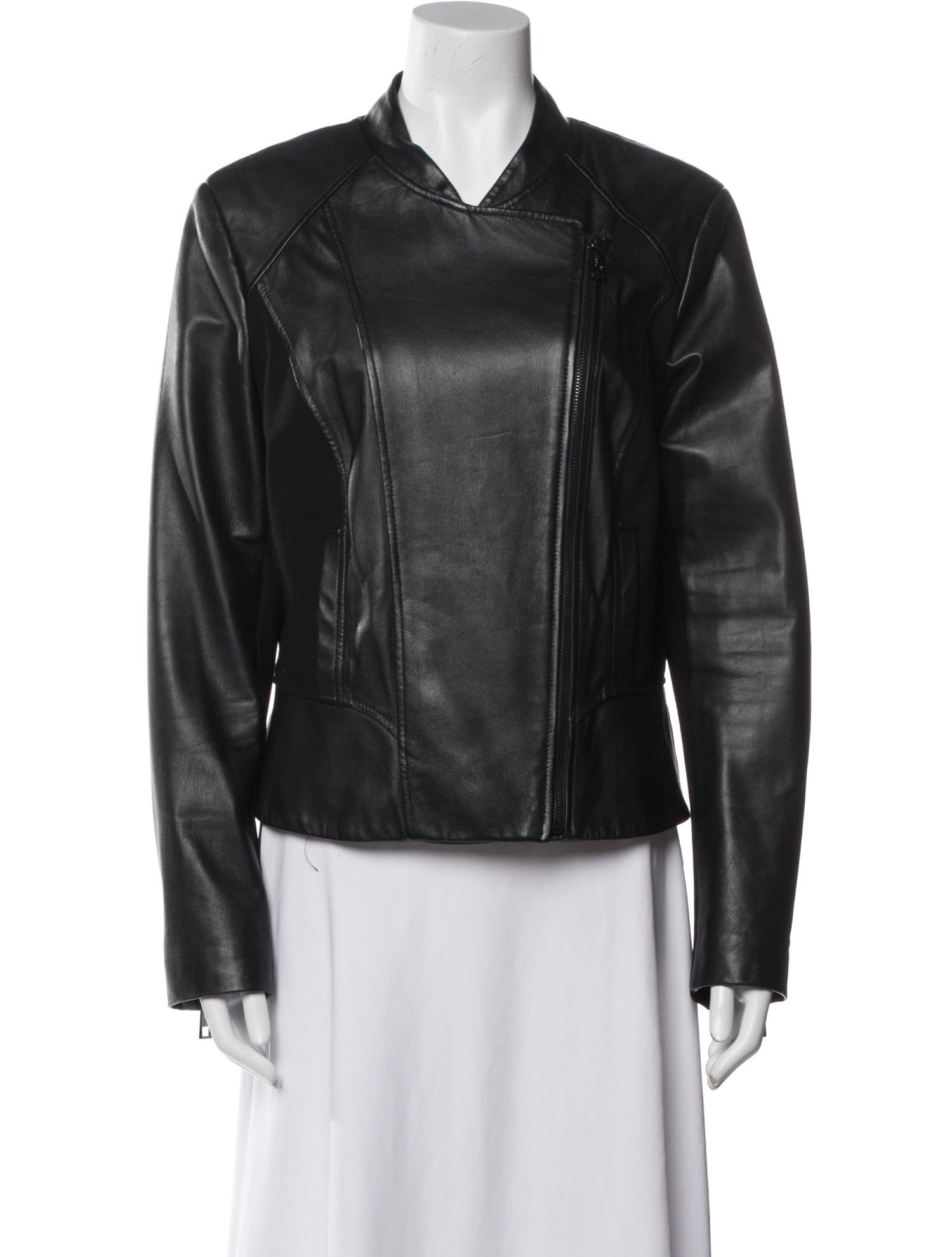 Vakko Leather Biker Jacket