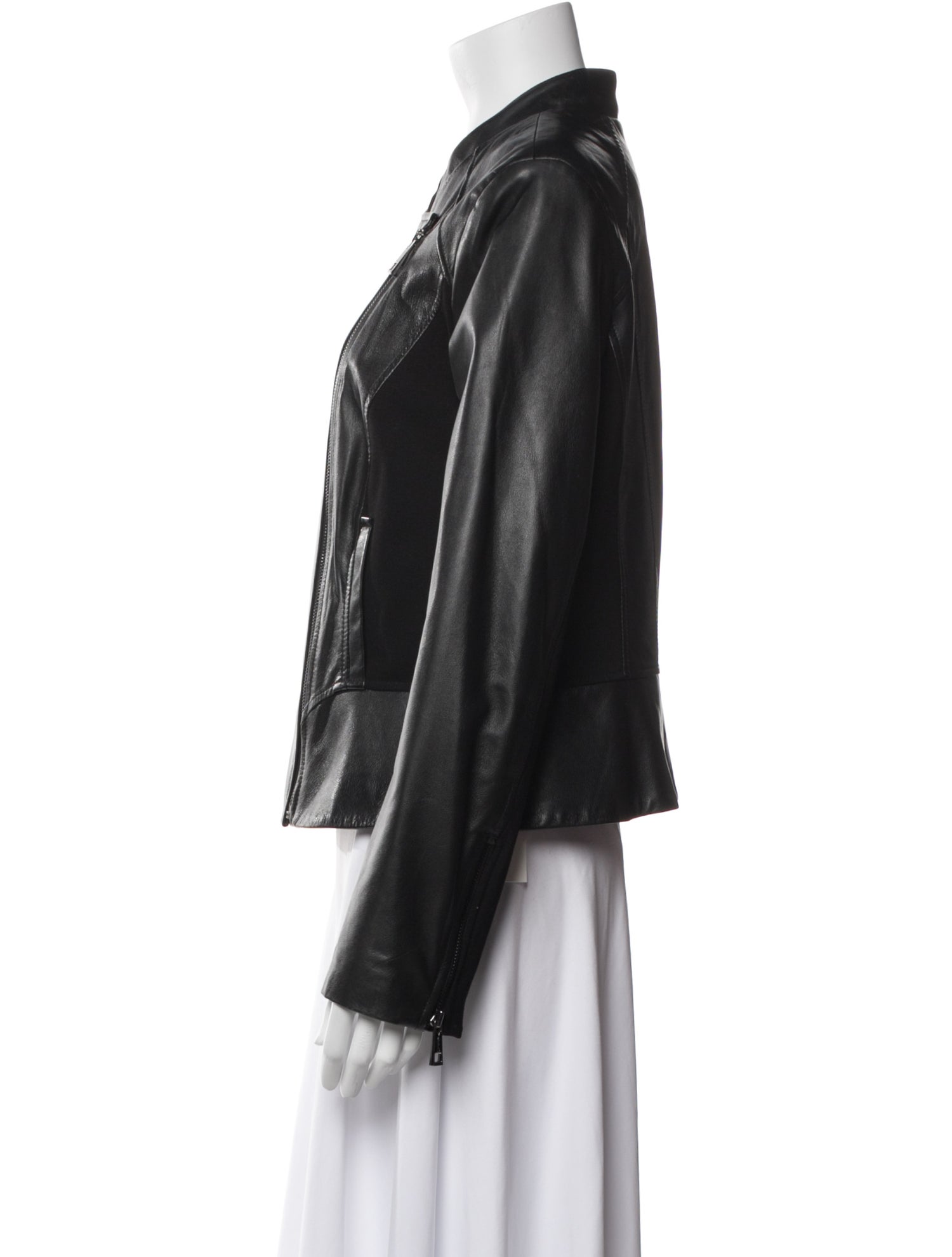 Vakko Leather Biker Jacket