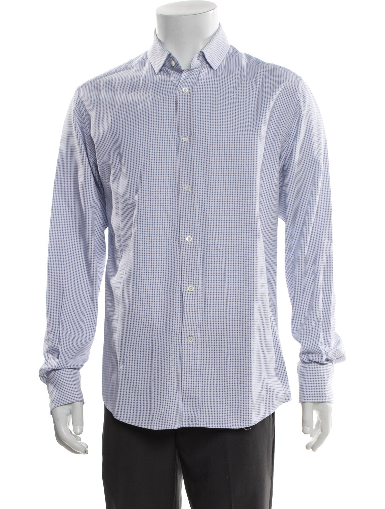 Vakko Polka Dot Print Long Sleeve Shirt