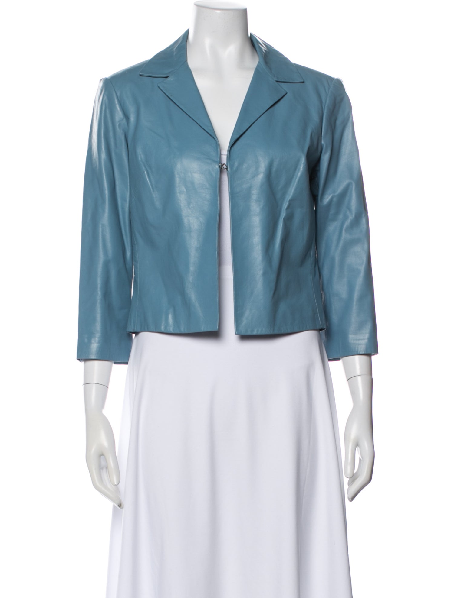 Vakko Leather Blazer