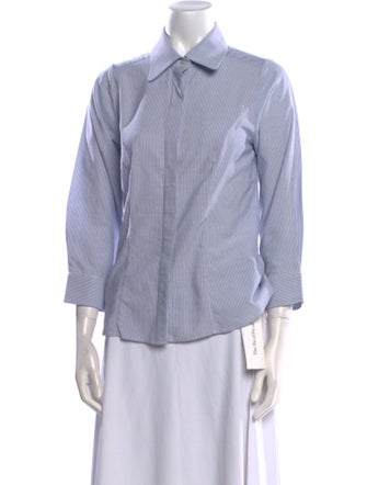 Valentina Kova Three-Quarter Sleeve Button-Up Top