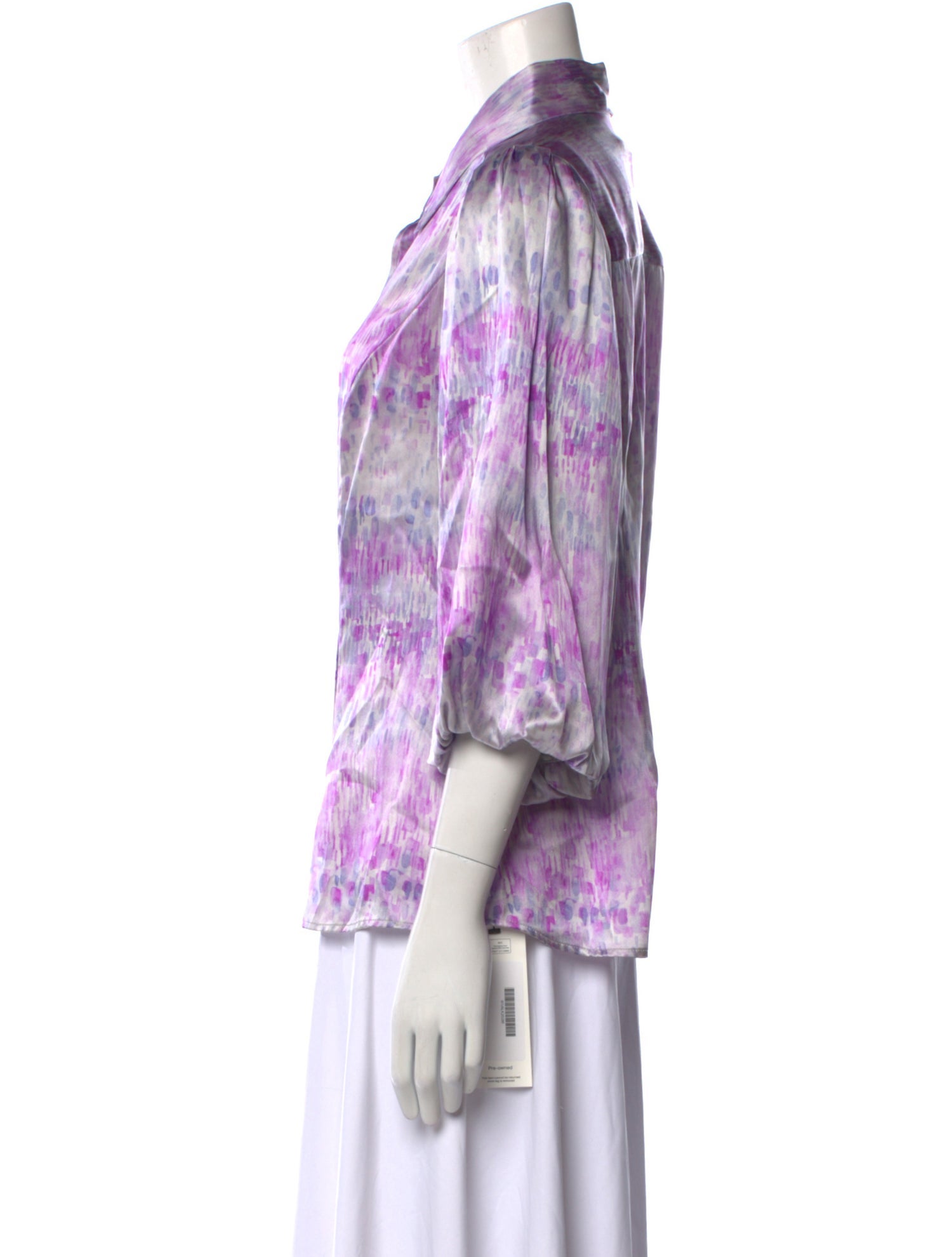 Valentina Kova Printed Three-Quarter Sleeve Blouse