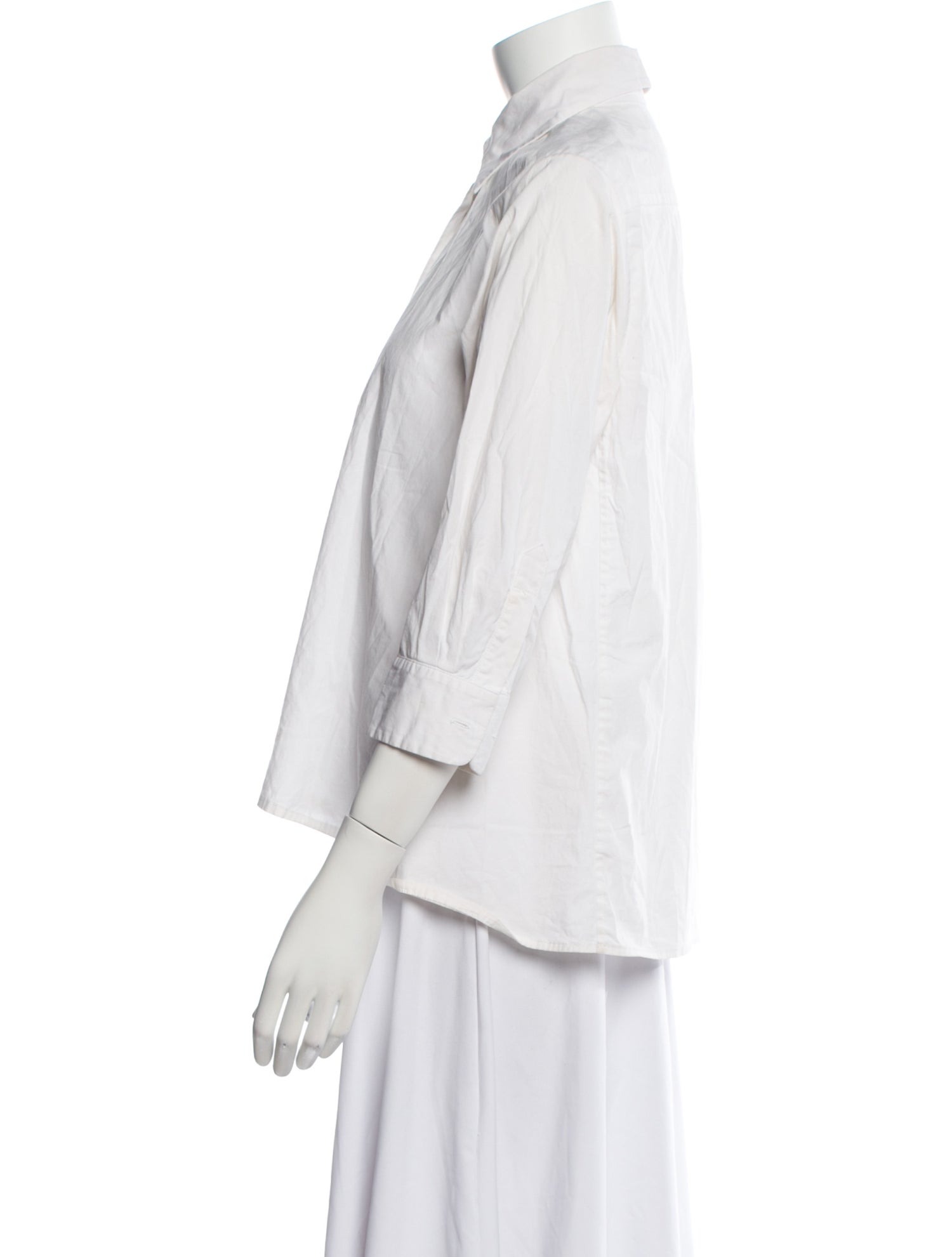 Valentina Kova Three-Quarter Sleeve Button-Up Top