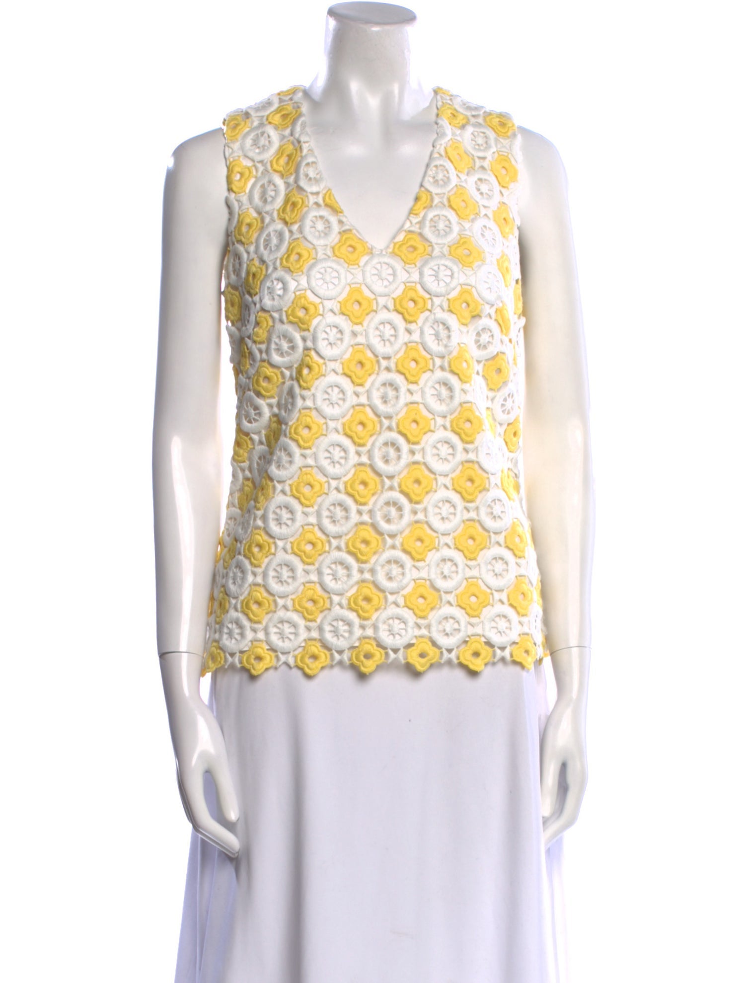 Valentina Kova Printed V-Neck Blouse