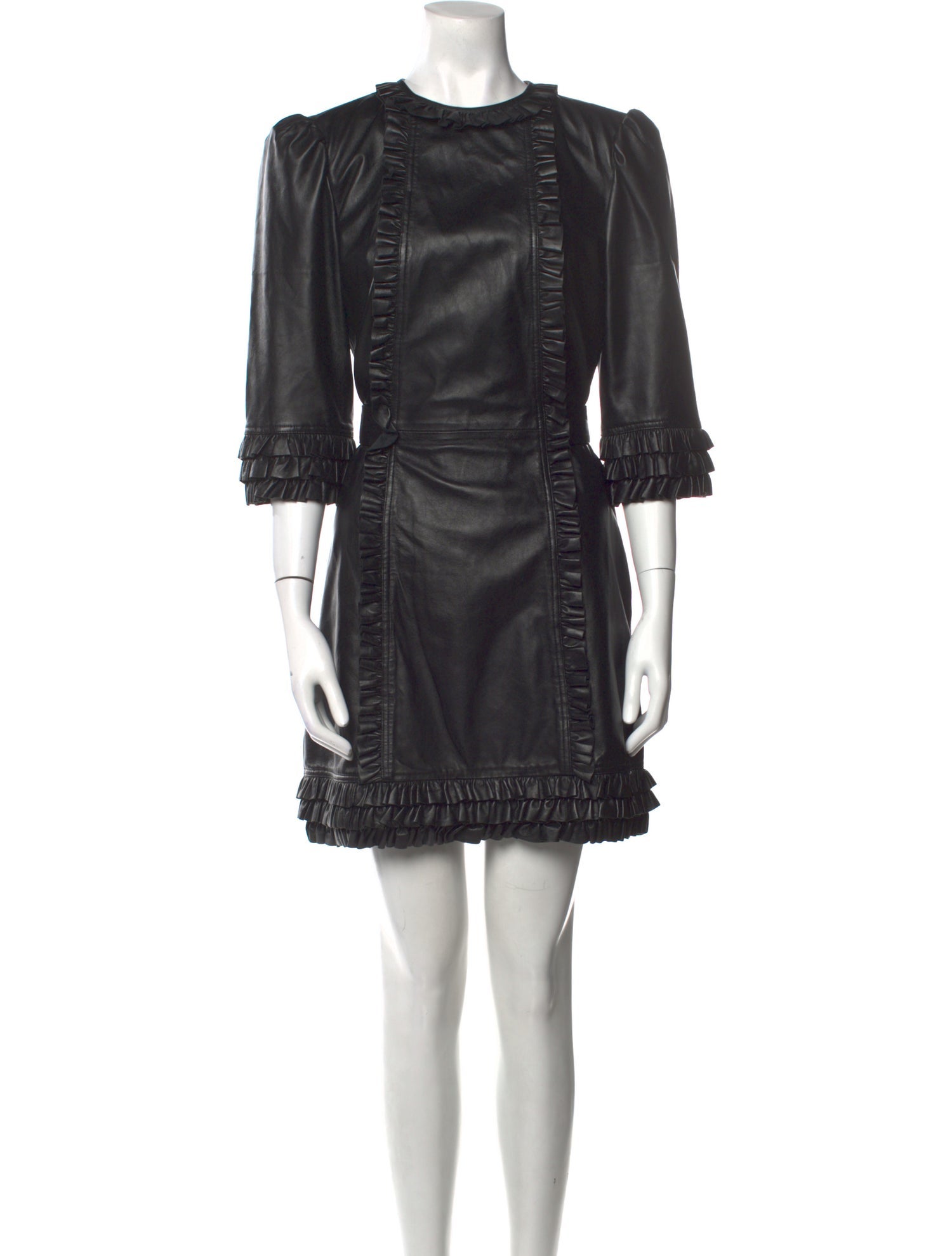 The Vampire's Wife Lamb Leather Mini Dress - Black Dresses, Clothing -  WVAMW21489 | The RealReal