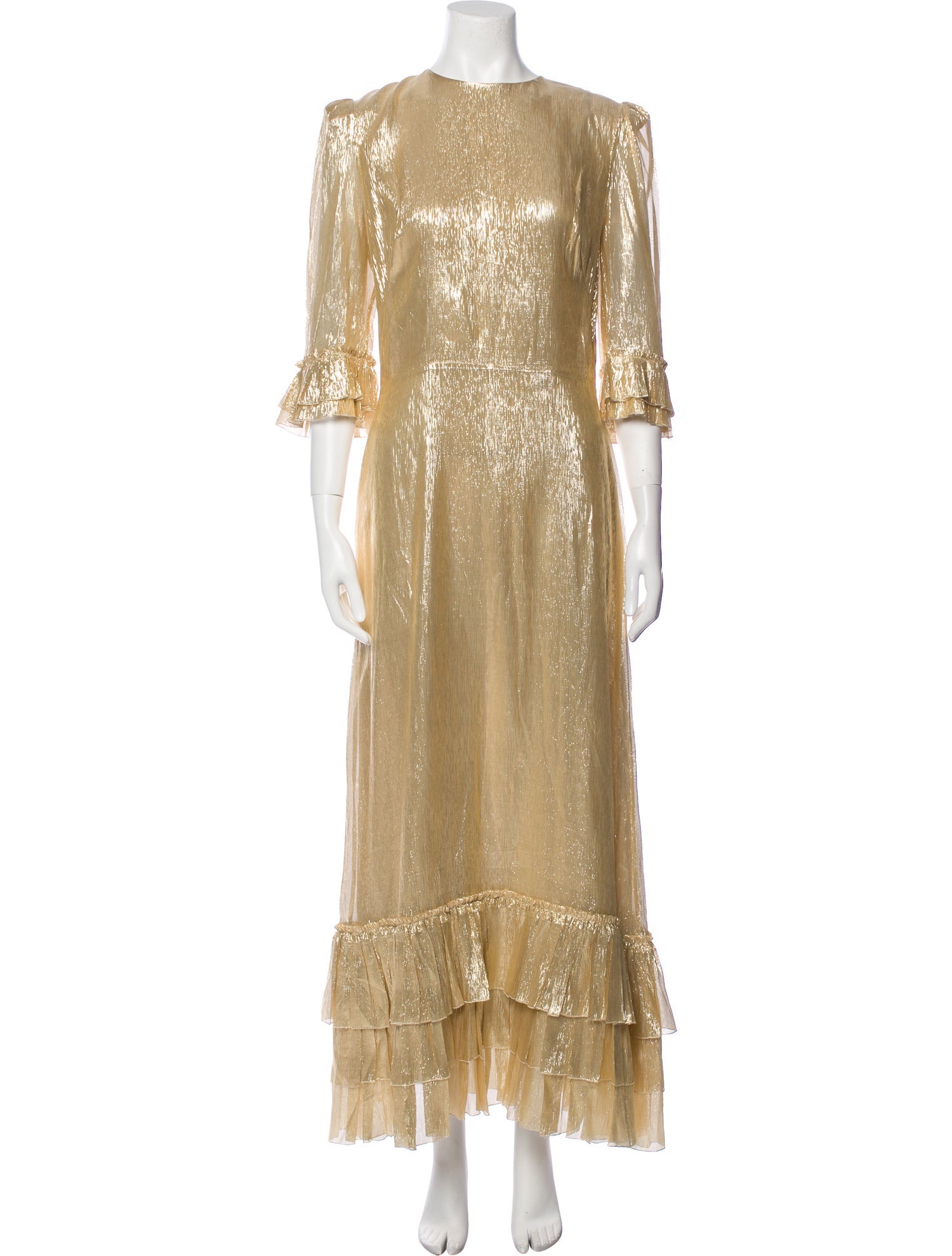 The Vampire's Wife Silk Long Dress - Gold Dresses, Clothing - WVAMW21759 |  The RealReal