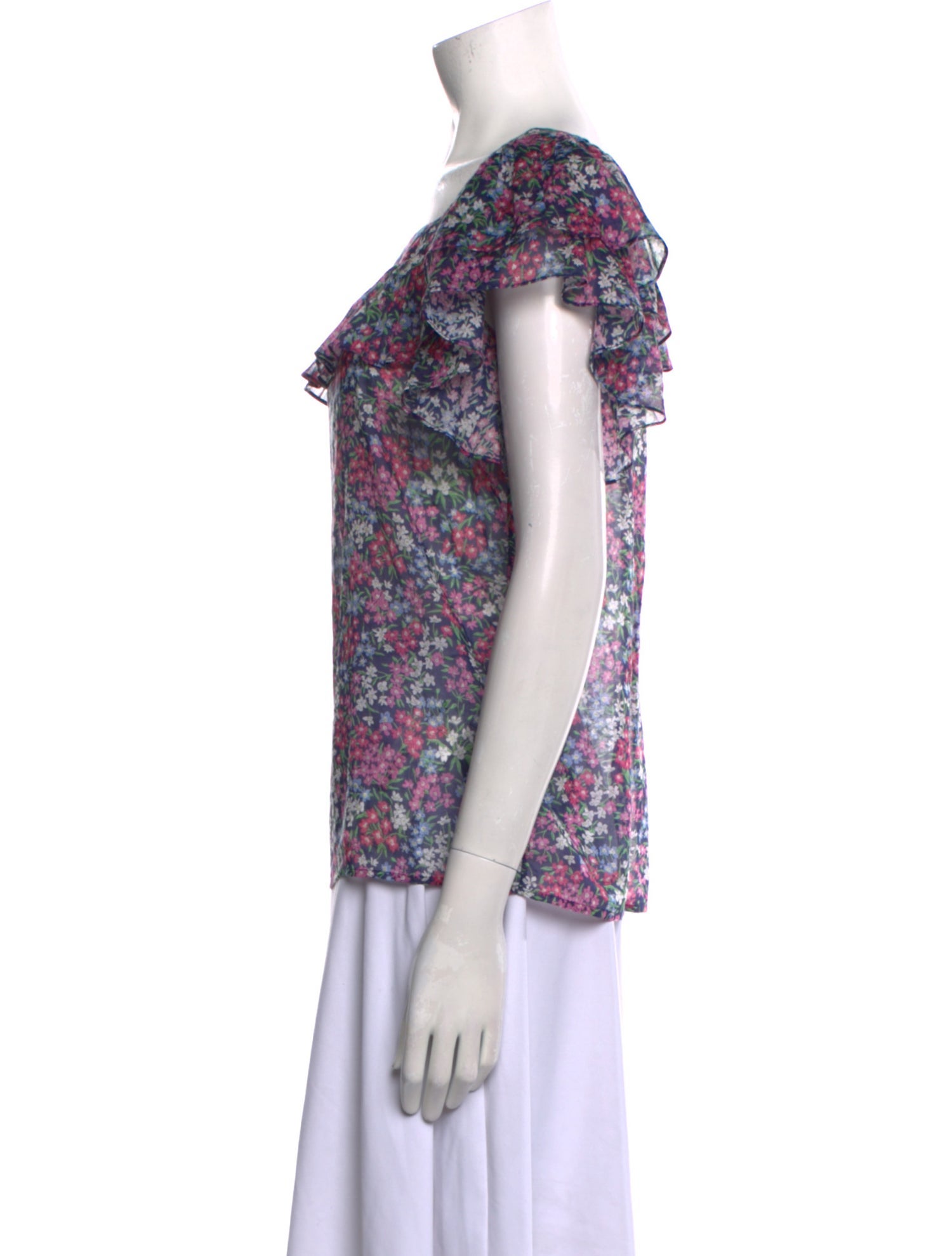 The Vampire's Wife Floral Print Square Neckline Blouse