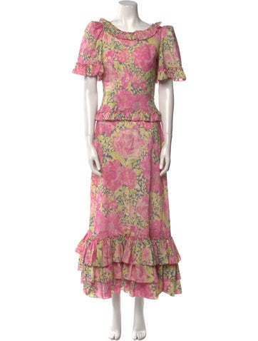 The Vampire's Wife Dresses Floral Print Long Dress S