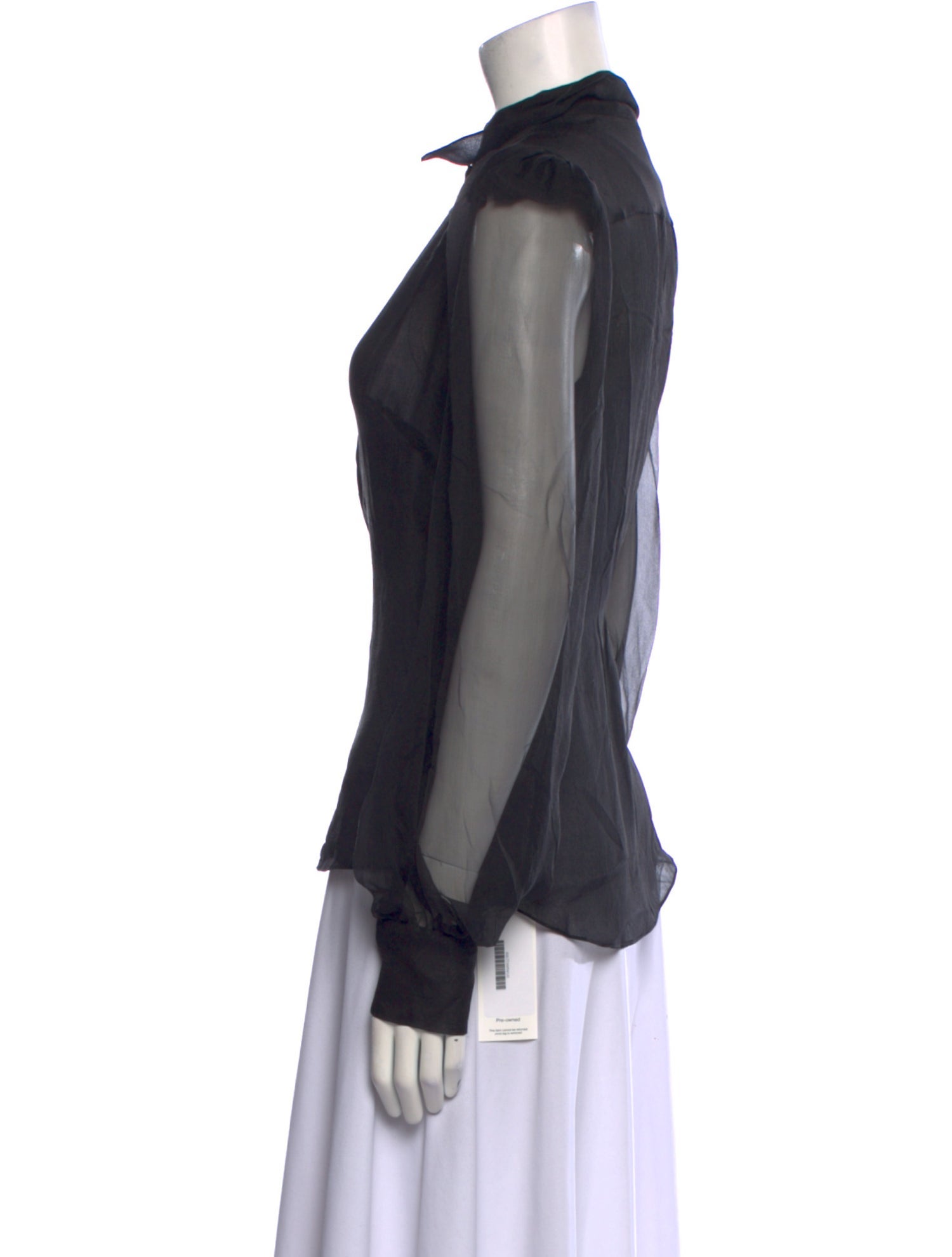 The Vampire's Wife Silk Long Sleeve Button-Up Top