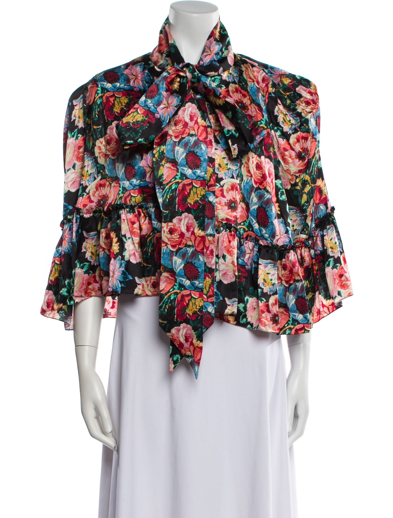 The Vampire's Wife Silk Floral Print Evening Jacket