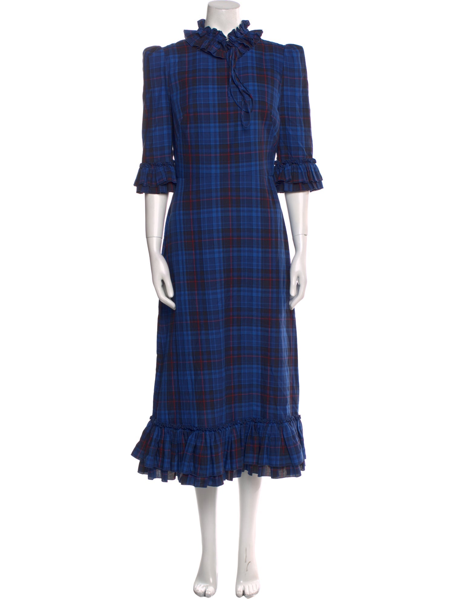 The Vampire's Wife Plaid Print Long Dress