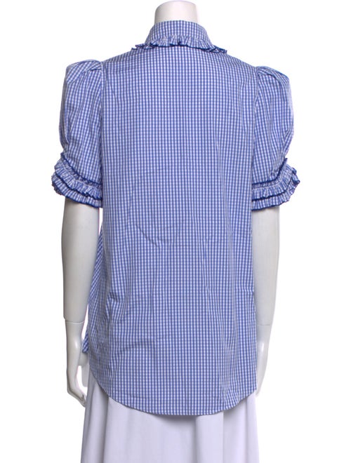 The Vampire's Wife Plaid Print Short Sleeve Button-Up Top