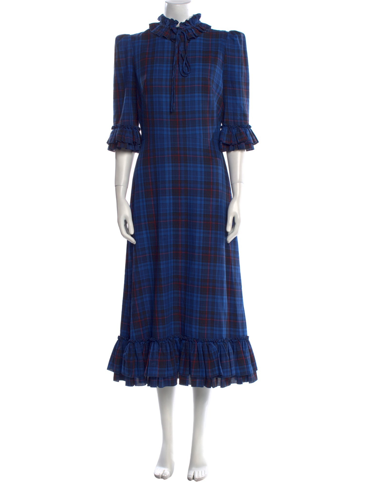 The Vampire's Wife Plaid Print Long Dress
