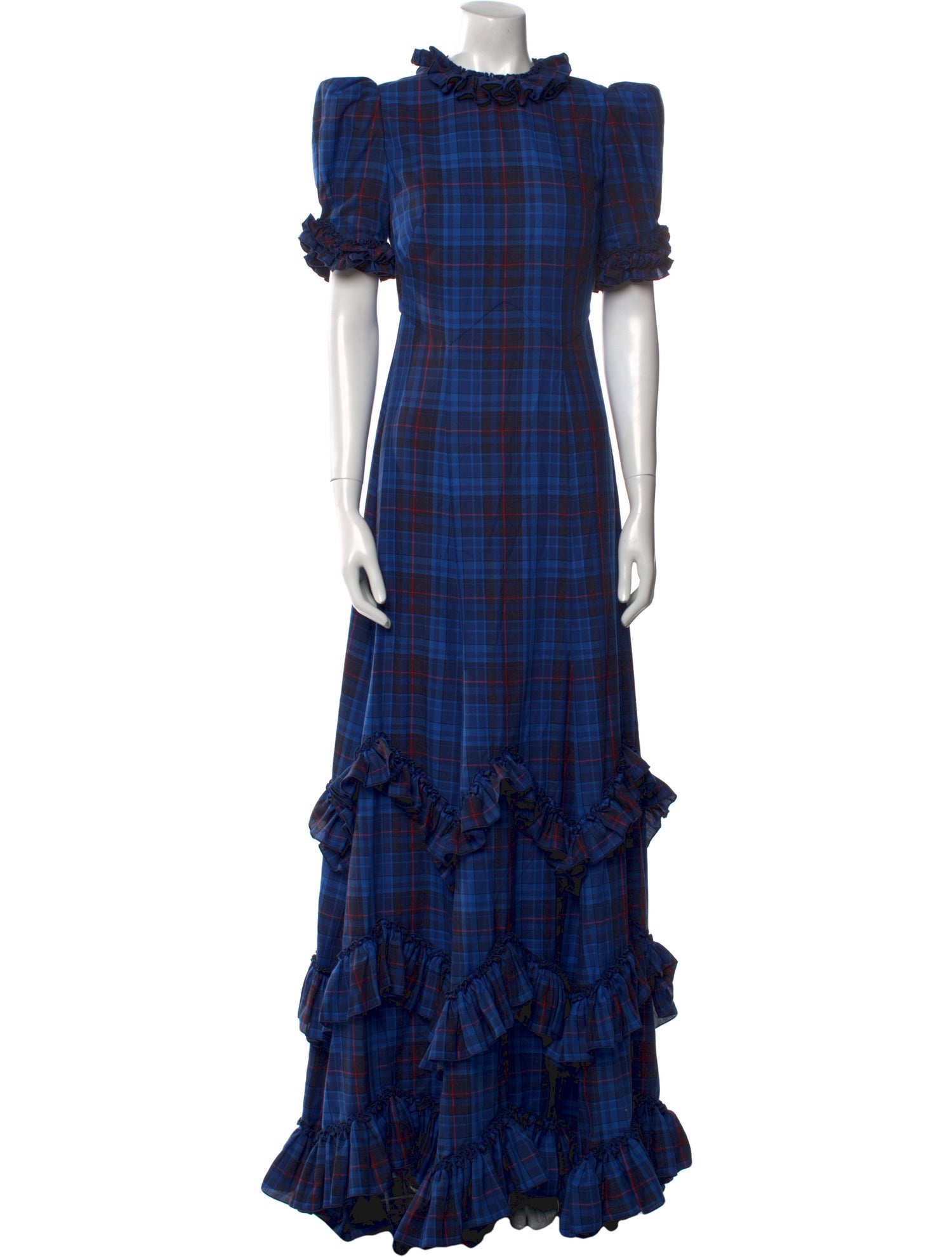 The Vampire's Wife Plaid Print Long Dress
