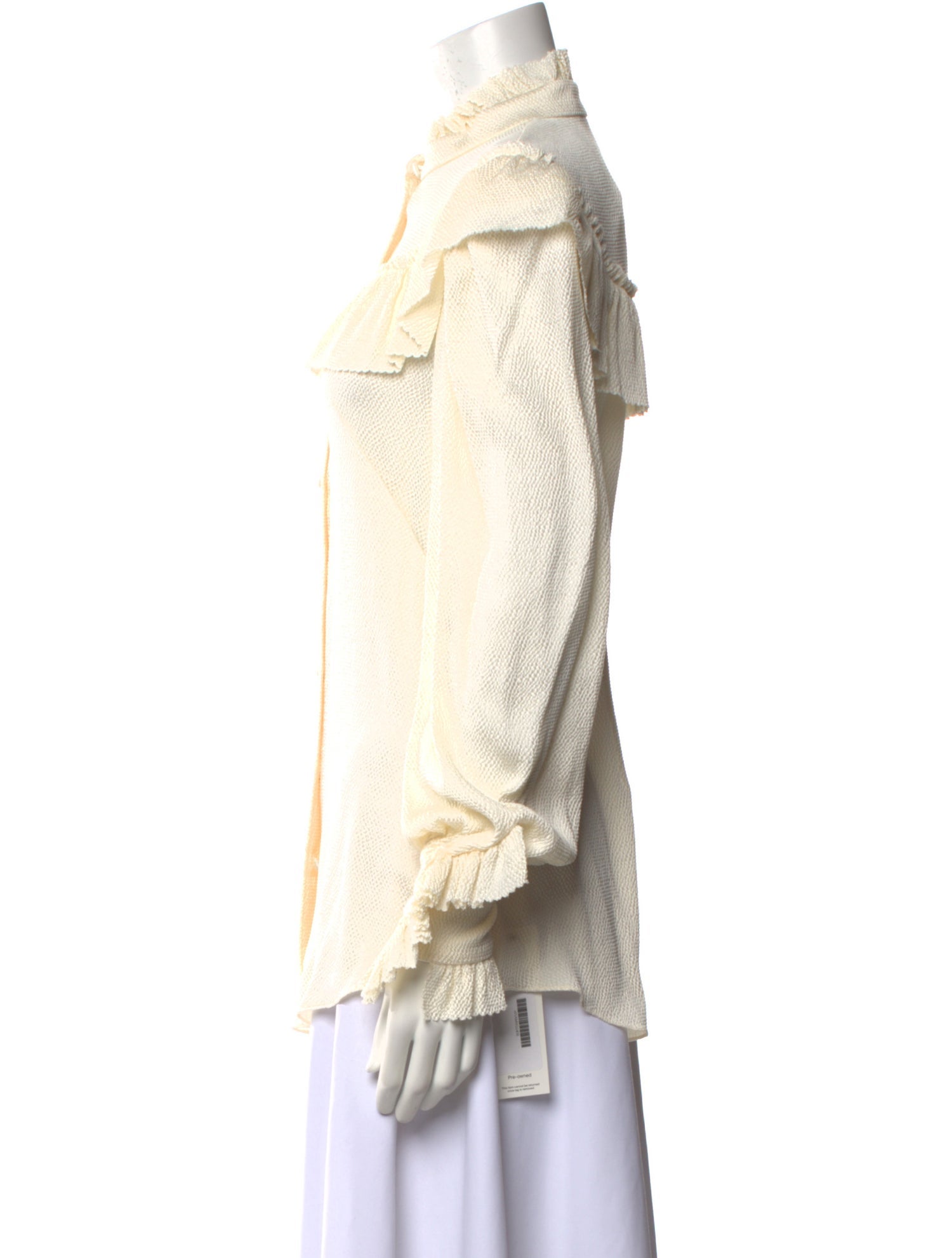 The Vampire's Wife Silk Mock Neck Button-Up Top w/ Tags