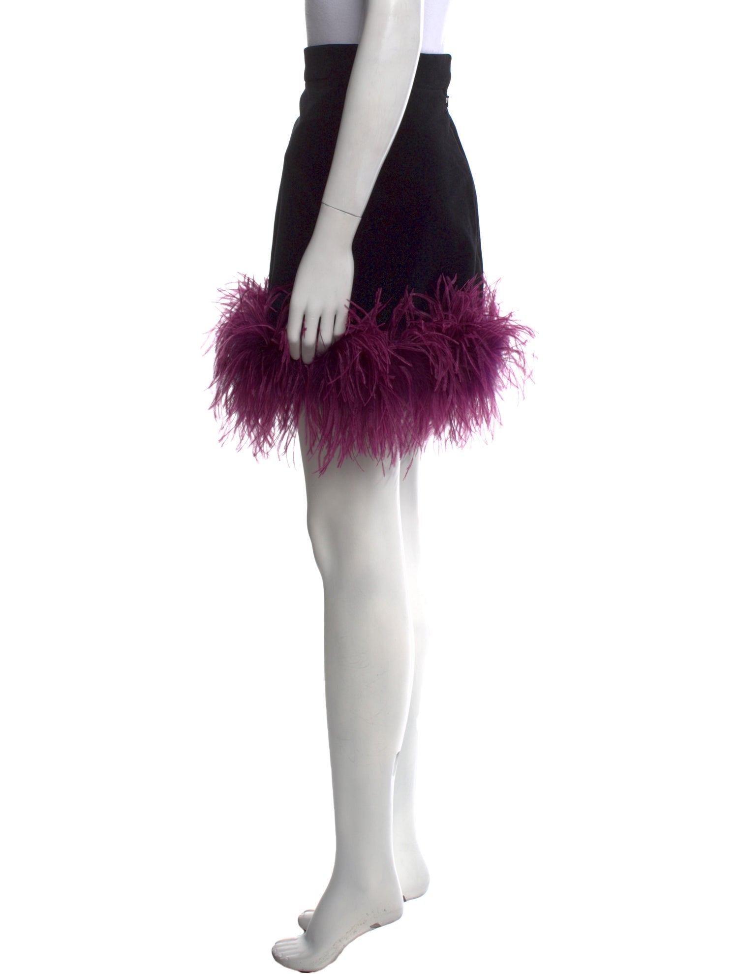 The Vampire's Wife Feather Trim Mini Skirt w/ Tags