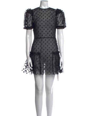 The Vampire's Wife Lace Pattern Mini Dress
