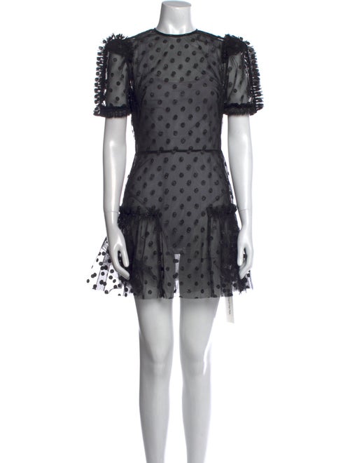The Vampire's Wife Lace Pattern Mini Dress