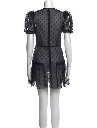 The Vampire's Wife Lace Pattern Mini Dress