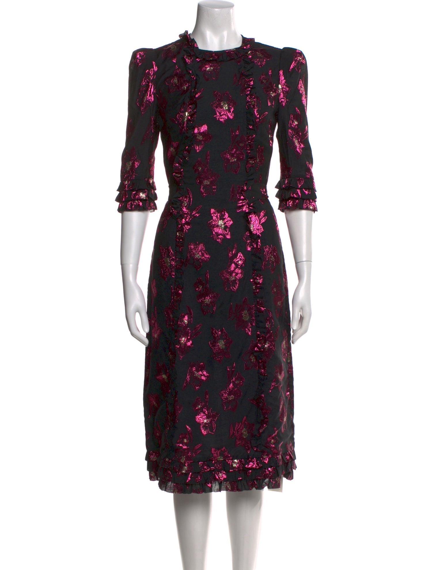 The Vampire's Wife Floral Print Midi Length Dress