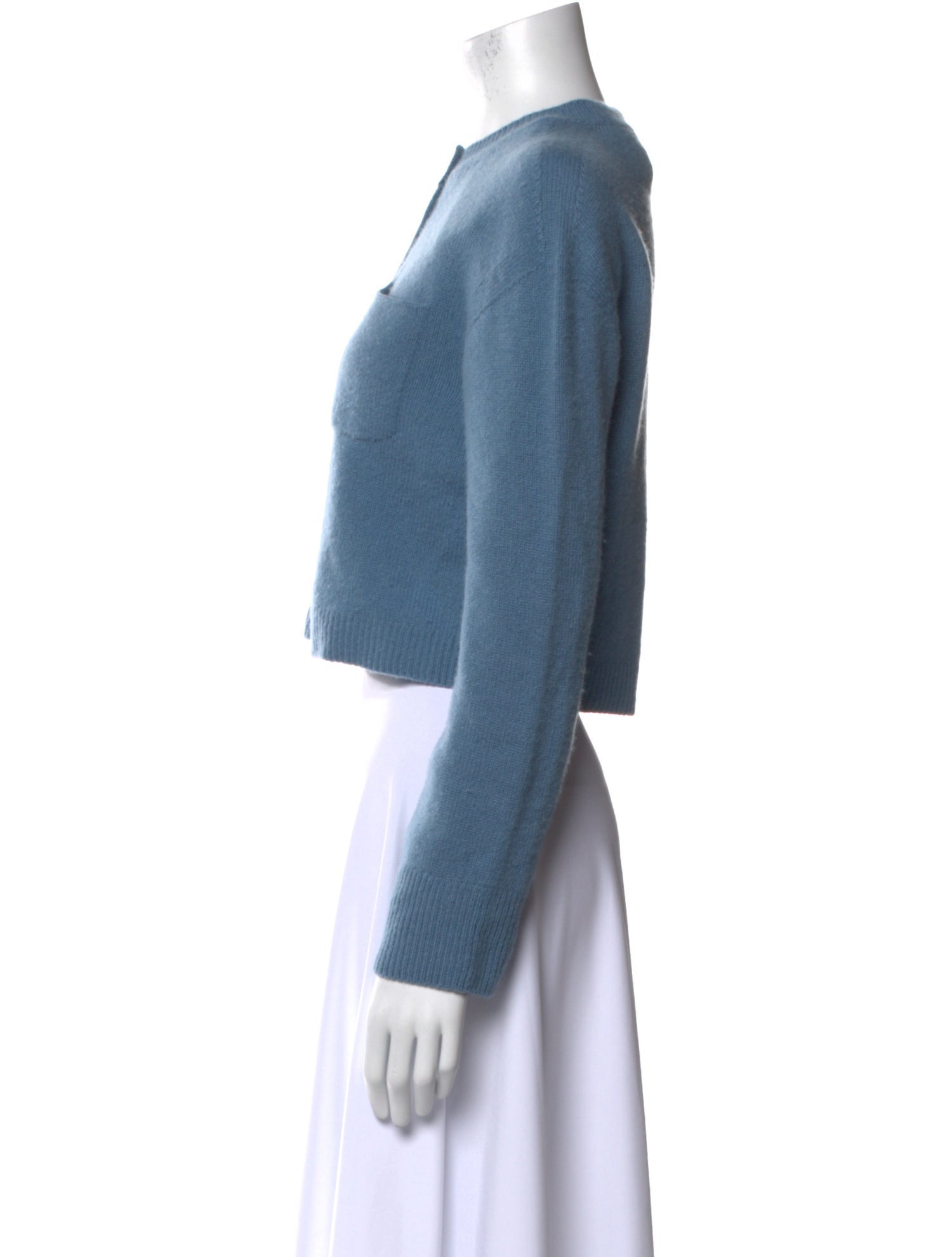 Vanise Cashmere Mock Neck Crop Top