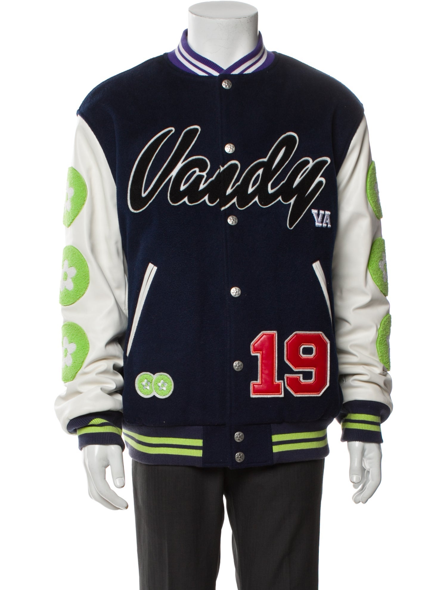 Vandy the Pink Graphic Print Varsity Jacket