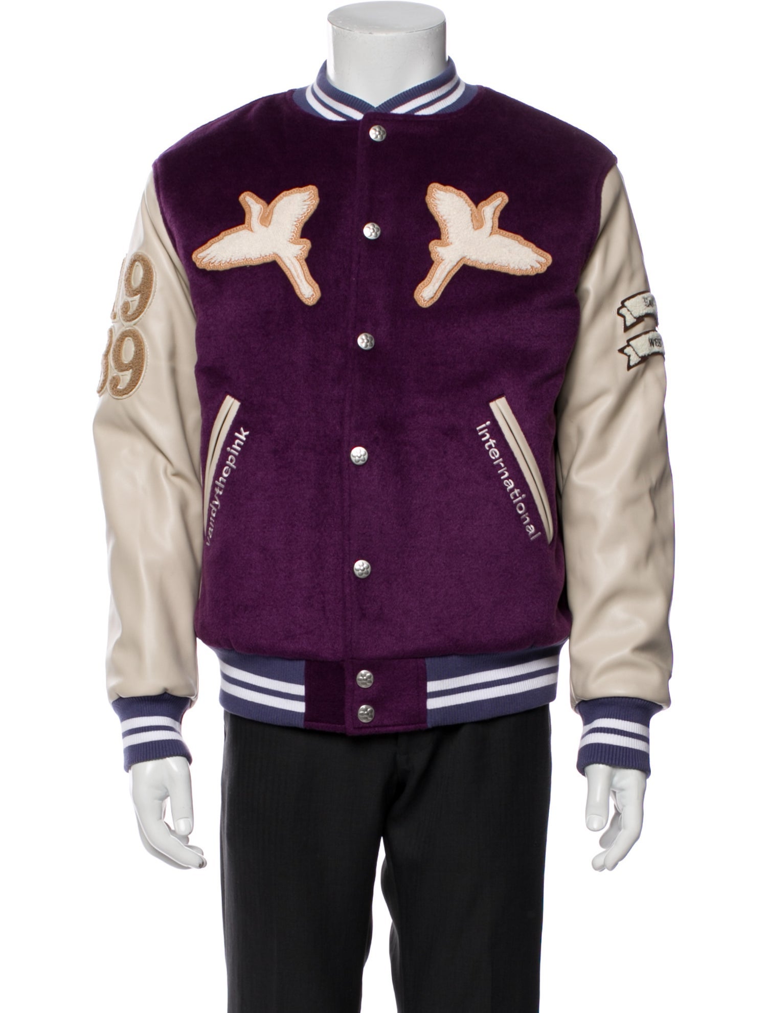 Vandy the Pink Striped Varsity Jacket