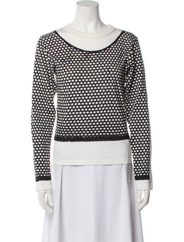 Vaquera Tops Printed Scoop Neck Sweatshirt S