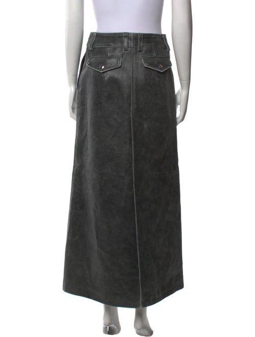 Vaquera Leather Midi Length Skirt