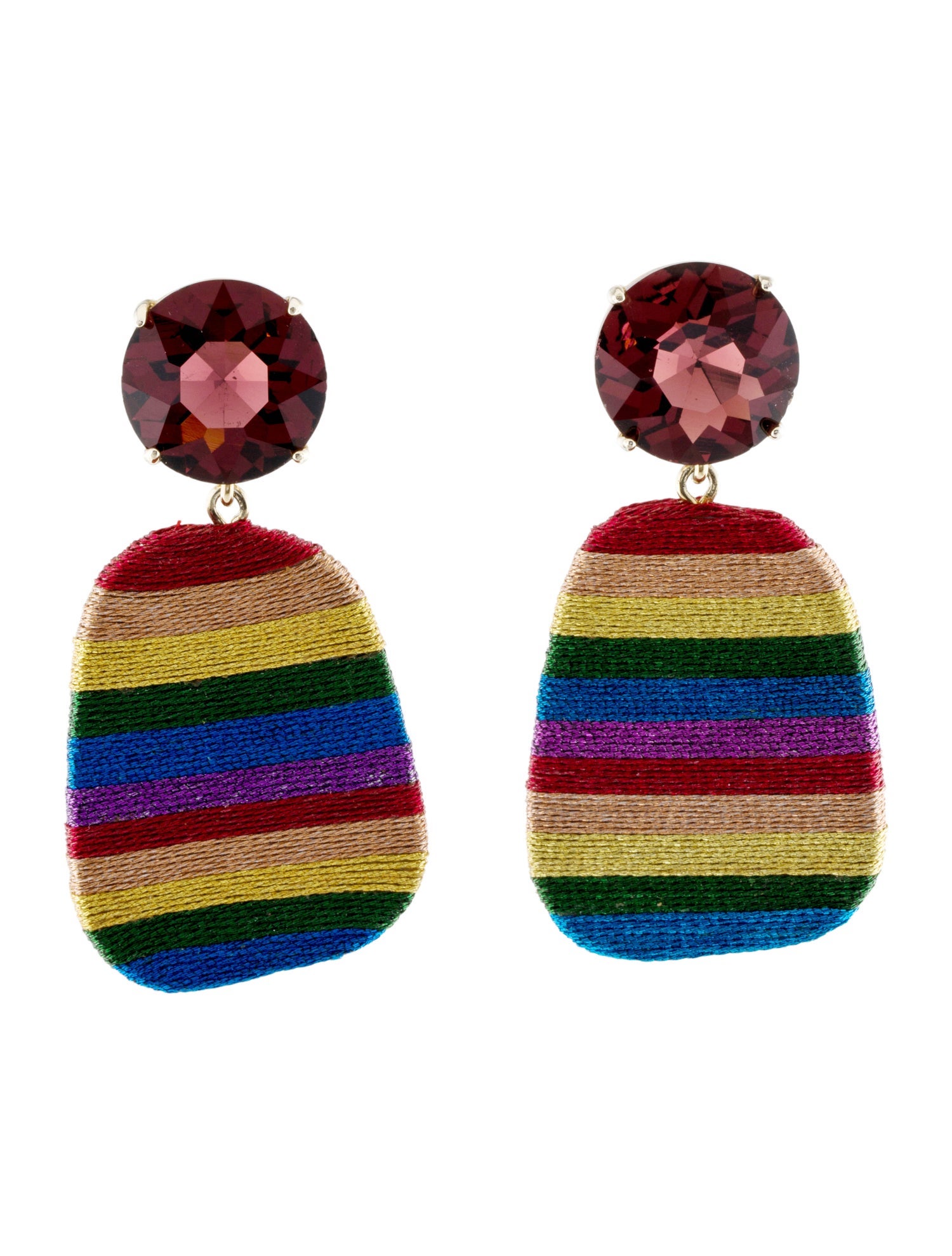 Maryjane Claverol Crystal & Cord "After The Storm" Clip-On Drop Earrings