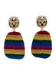 Maryjane Claverol Crystal & Cord "After The Storm" Clip-On Drop Earrings