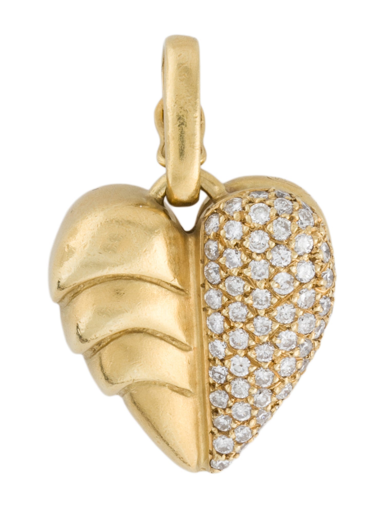 Vahe Naltchayan 18K 1.86ctw Diamond Heart Reversible Enhancer Pendant