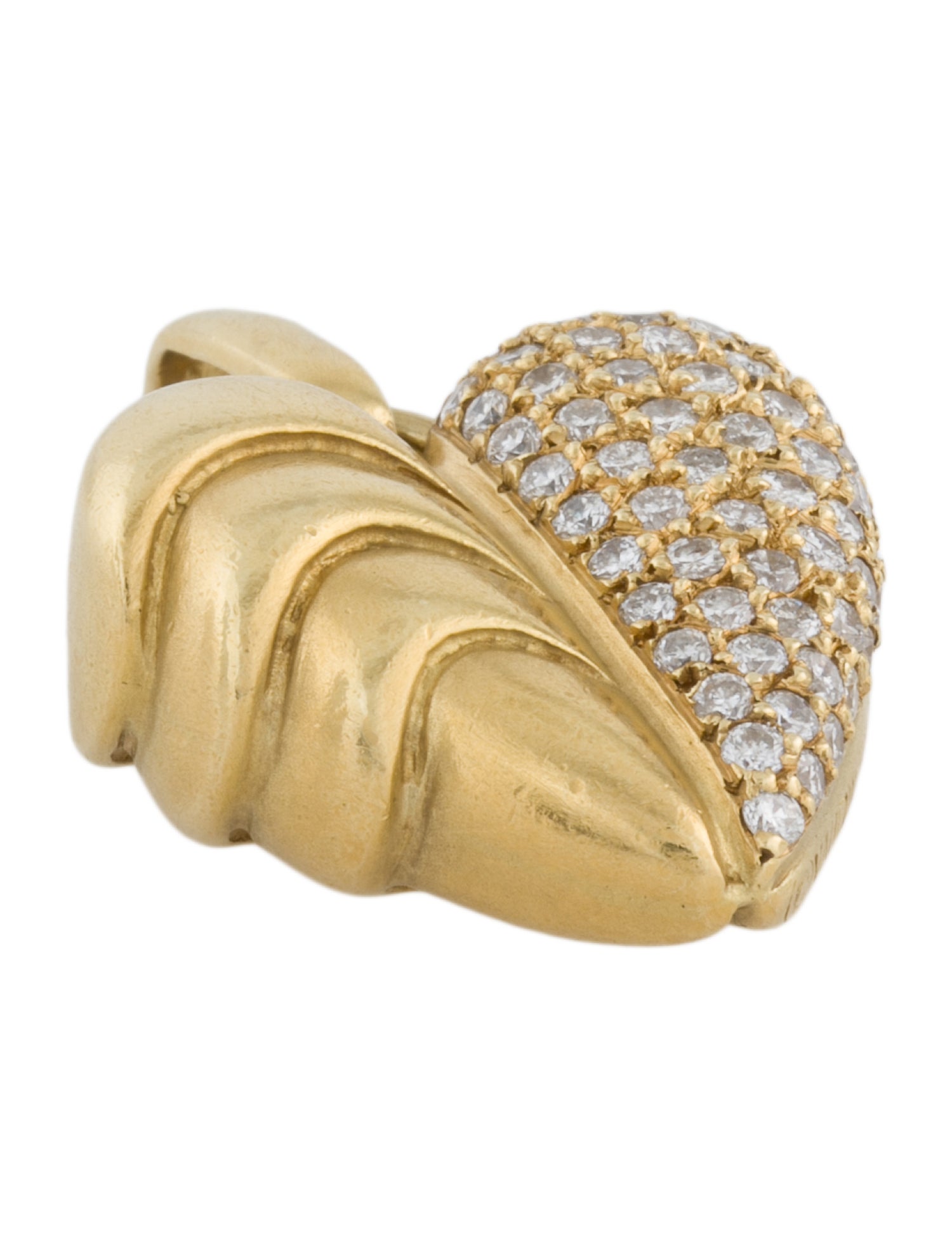 Vahe Naltchayan 18K 1.86ctw Diamond Heart Reversible Enhancer Pendant