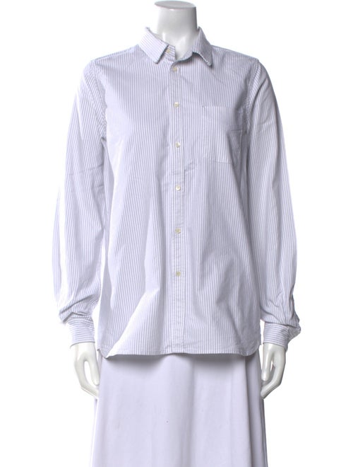 Vis A Vis Striped Long Sleeve Button-Up Top