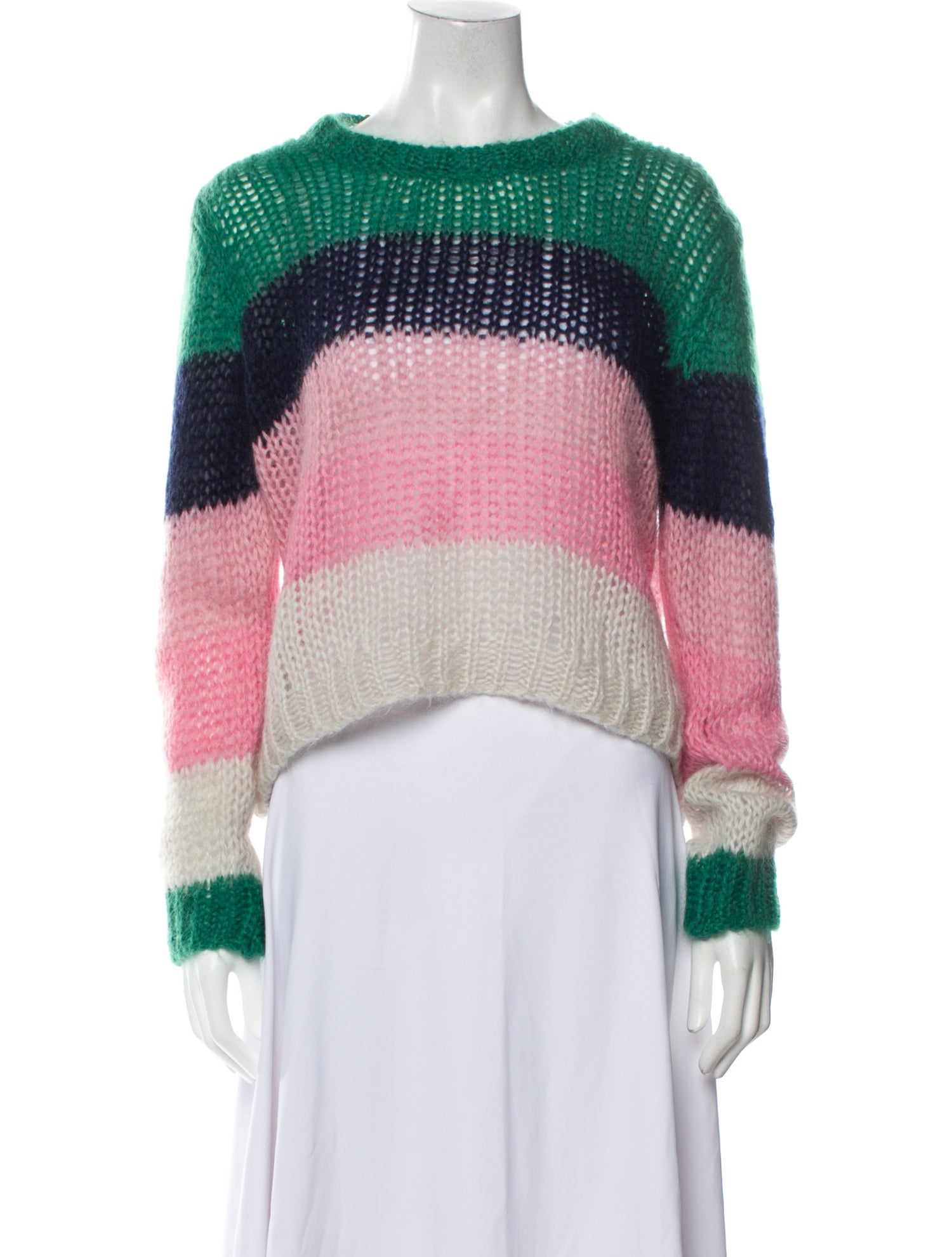 Vanessa Bruno Athé Striped Crew Neck Sweater