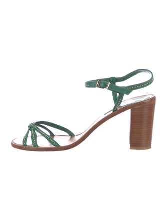 Vanessa Bruno Athé Leather Studded Accents Sandals