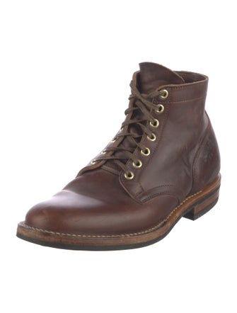 Viberg Leather Lace-Up Boots